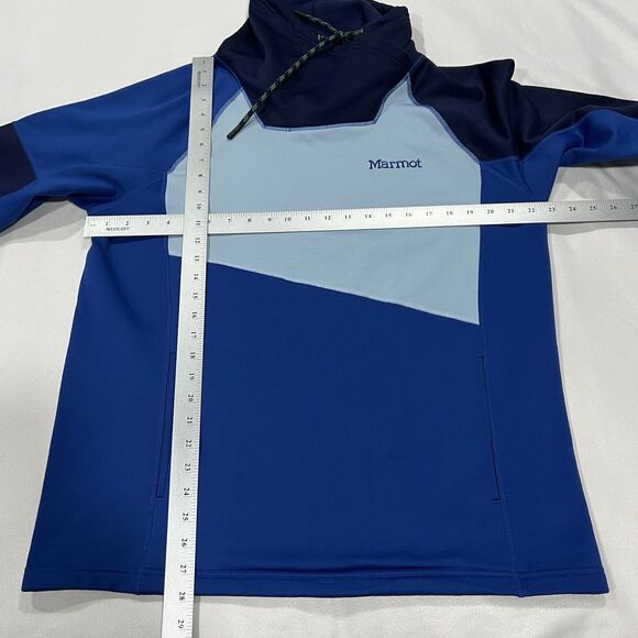 Marmot Men Gibbs Ski Top Colorblock Long Sleeve Pullover Fleece Sweater Sz Large - Picture 8 of 9